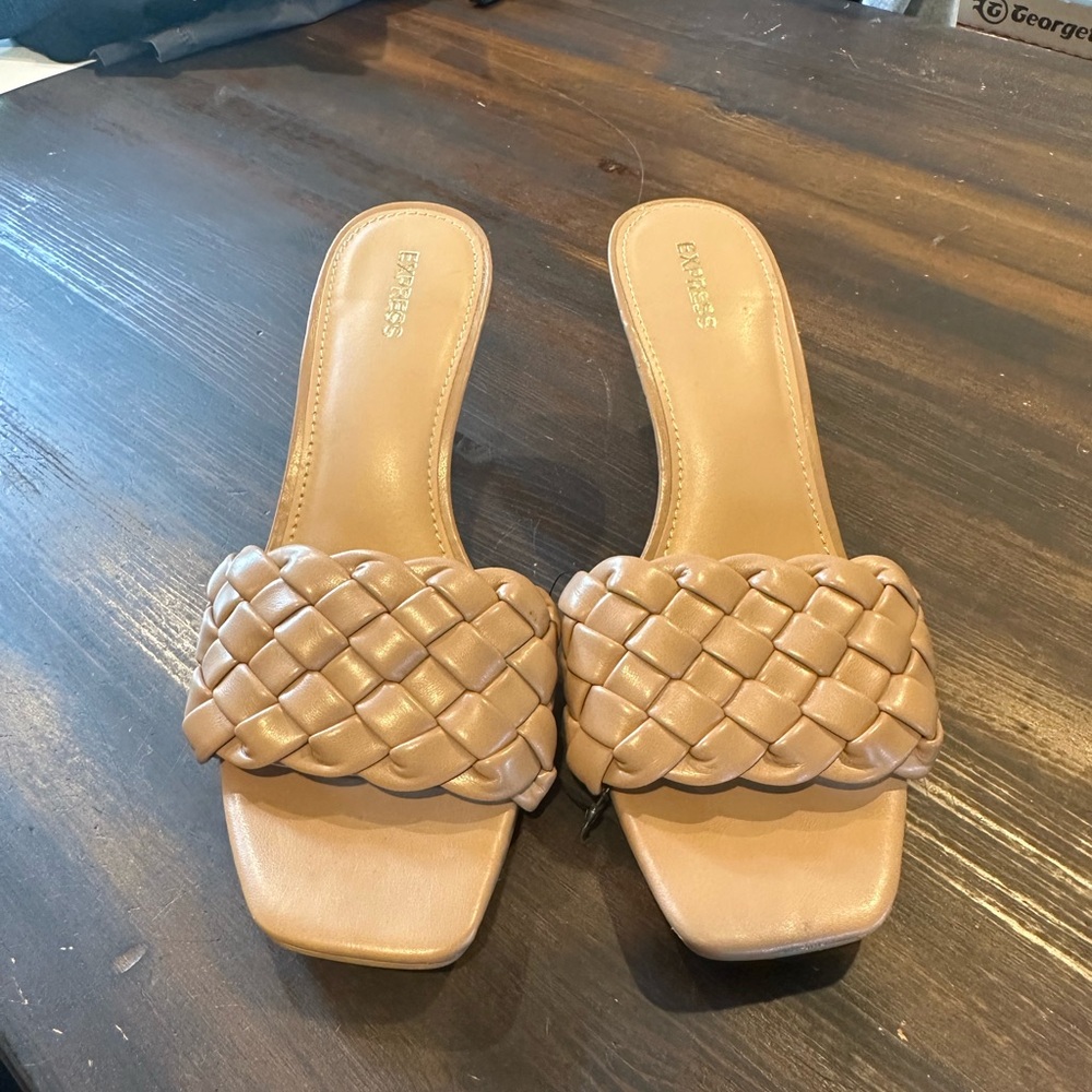Express Tan Braided Sandals